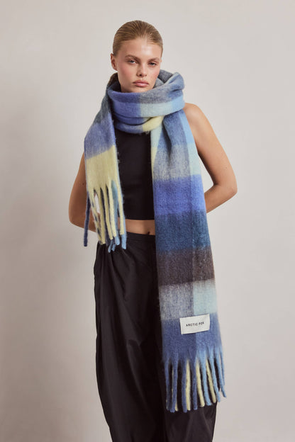 SCARF- BLUE/YELLOW CHECK