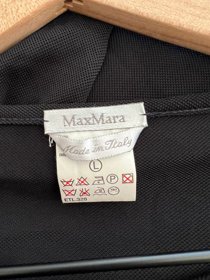 DESIGNER~ MAX MARA BLACK MESH LONG SLEEVE TOP