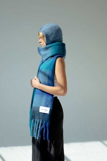 SCARF- BLUE CHECK