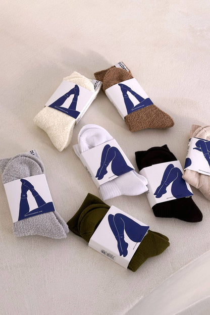 STRIPED SOCK- GREY MELANGE
