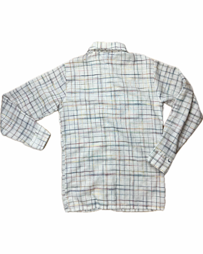 1970/80s JCPENNY RAINBOW PLAID BUTTON UP