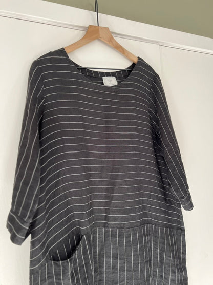 LINEN STRIPED TUNIC TOP