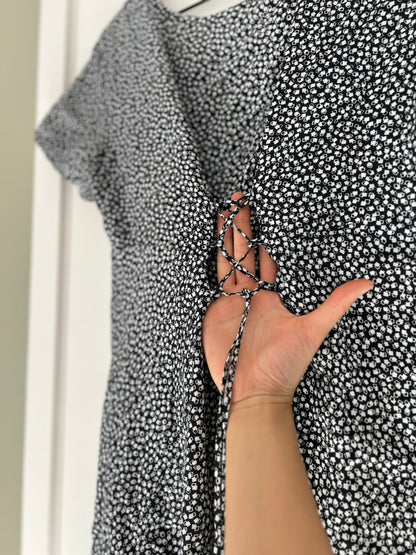 90S RAMPAGE GEOMETRIC SKATER DRESS