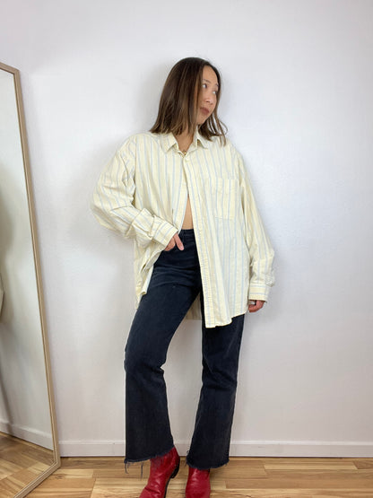 GAP YELLOW STRIPED BUTTON DOWN