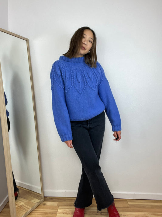 HANDMADE PERIWINKLE SWEATER