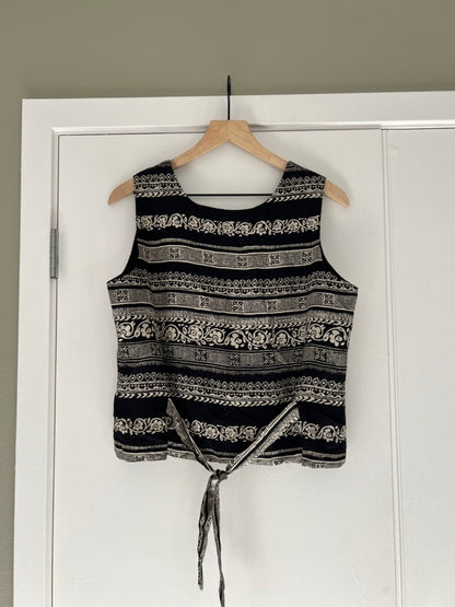 PATTERNED BOXY VEST