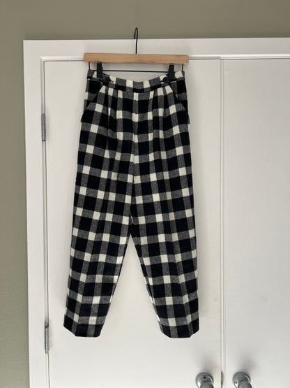 PENDLETON B&W PLAID TROUSERS