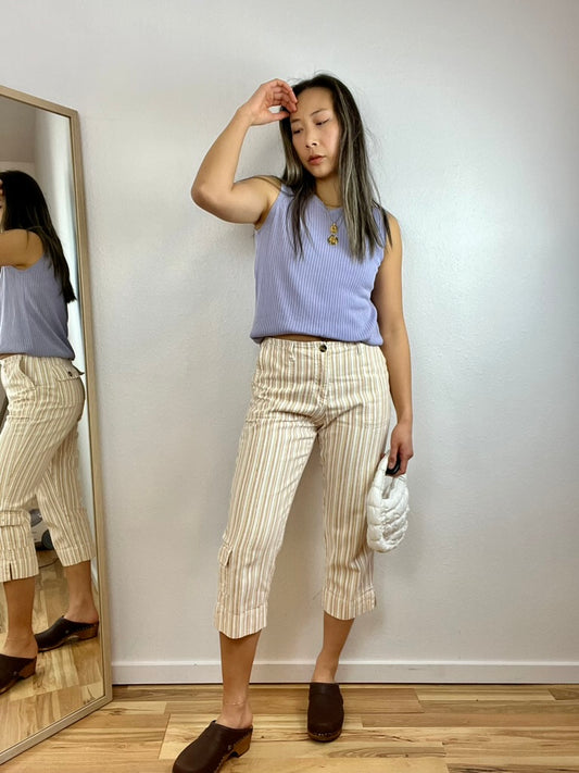 RIBBED LILAC SLEEVELESS TOP