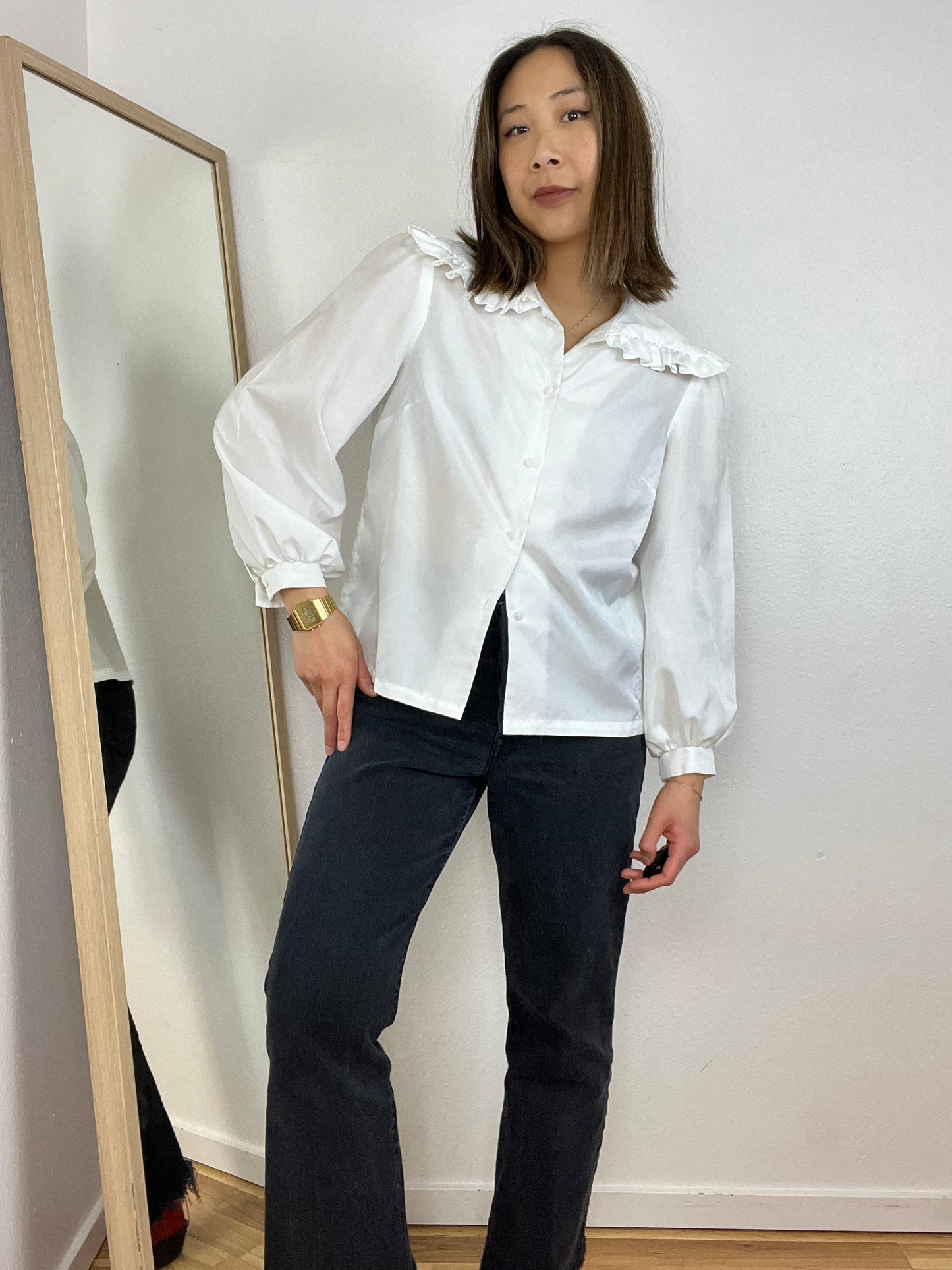 DOEN INSPIRED RUFFLE BLOUSE