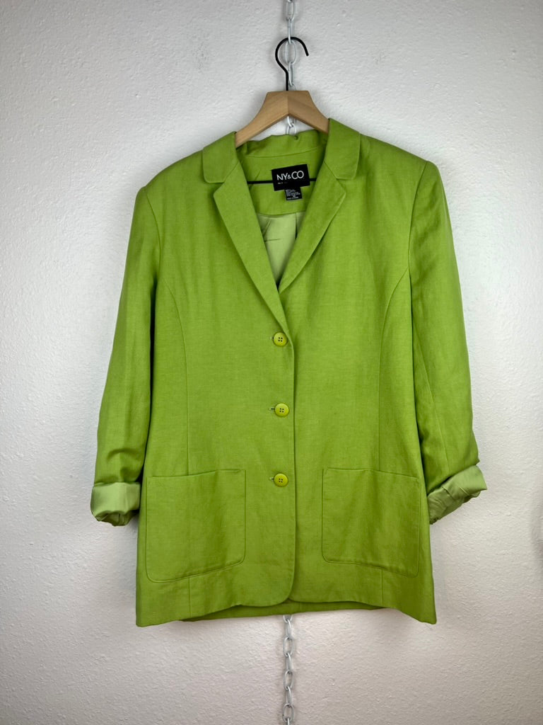 CHARTREUSE LONG LINEN BLAZER