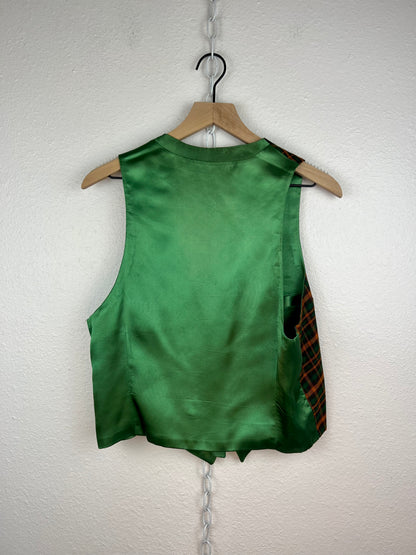 REVERSIBLE PLAID VEST