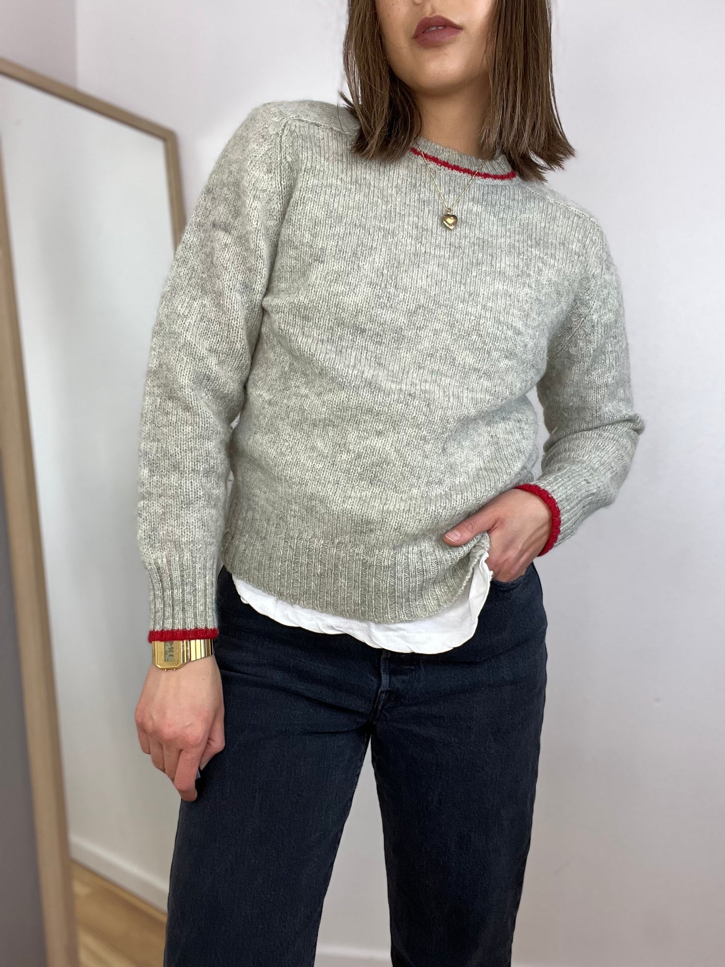 GREY WOOL SWEATER