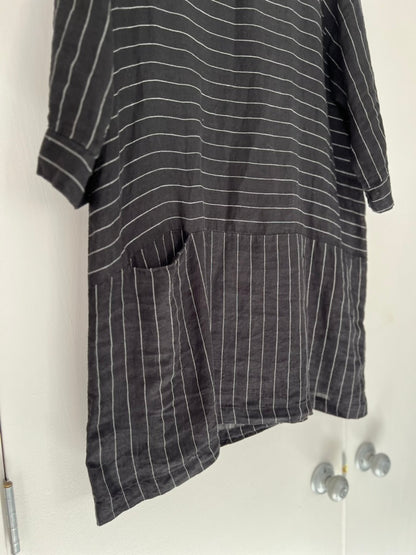LINEN STRIPED TUNIC TOP