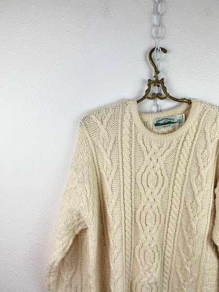 ARAN CRAFTS CABLE KNIT SWEATER