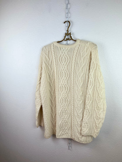 ARAN CRAFTS CABLE KNIT SWEATER