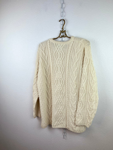 ARAN CRAFTS CABLE KNIT SWEATER