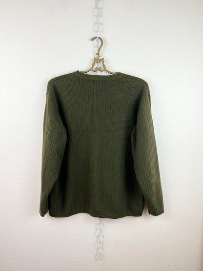 EDDIE BAUER V-NECK WOOL SWEATER