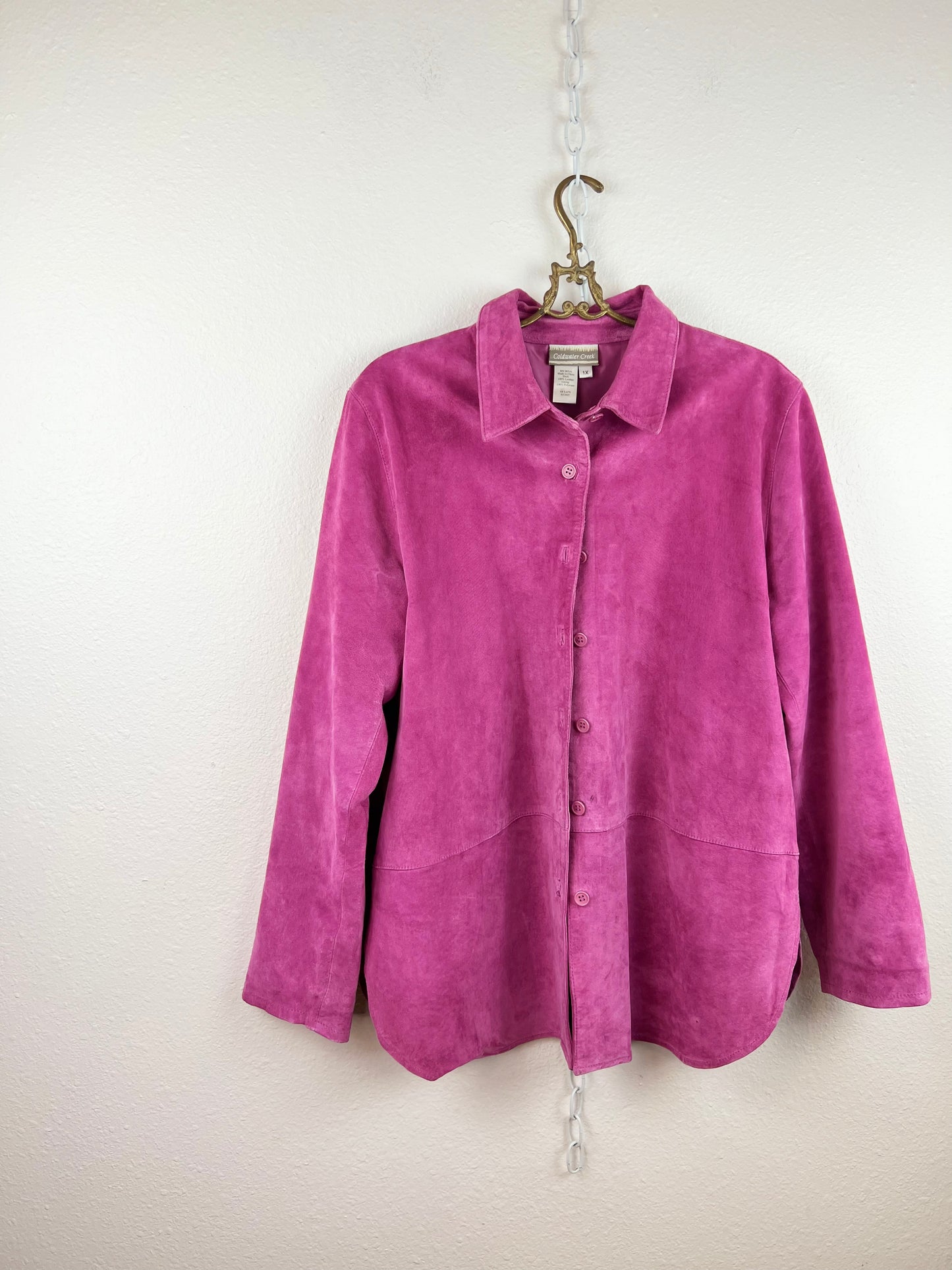 PINK SUEDE LEATHER JACKET