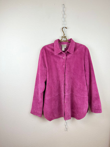 PINK SUEDE LEATHER JACKET