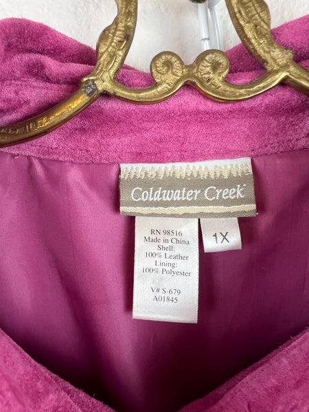 PINK SUEDE LEATHER JACKET