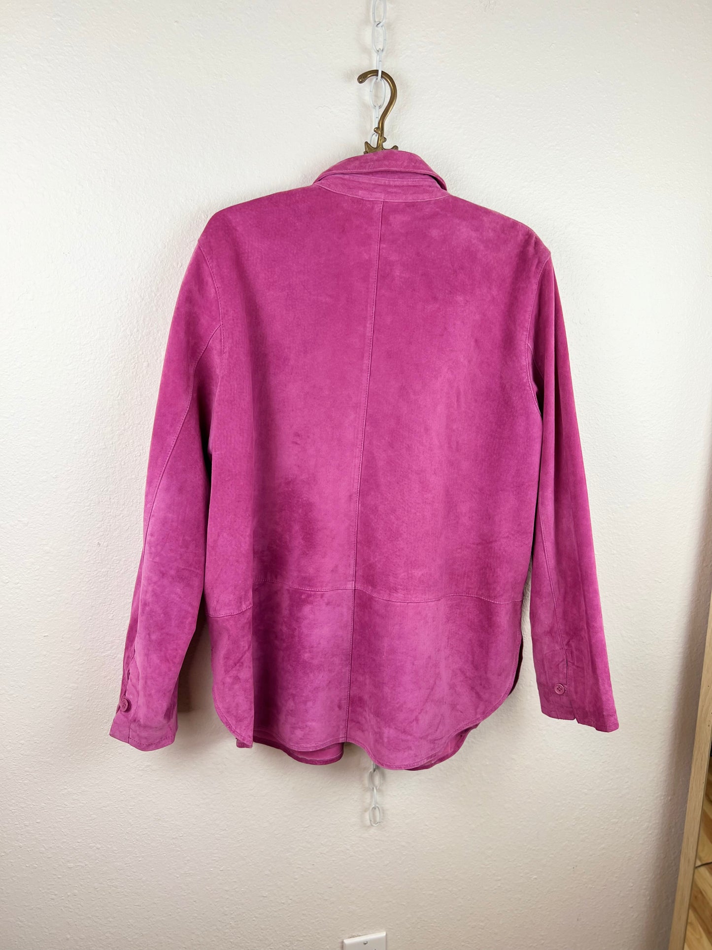 PINK SUEDE LEATHER JACKET