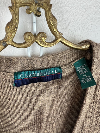 CLAYBROOK BROWN SWEATER VEST