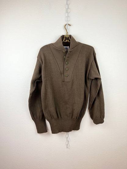 MILITARY HENLEY SWEATER