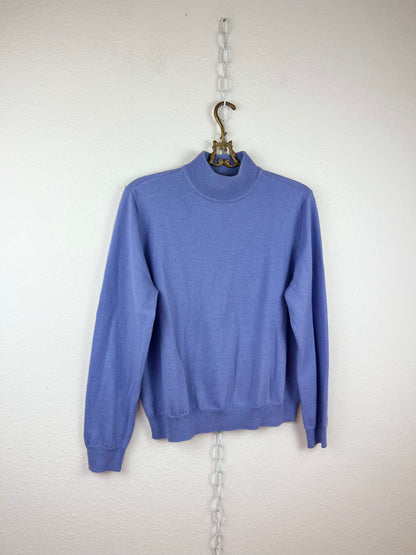 WOOL LILAC MOCK NECK SWEATER