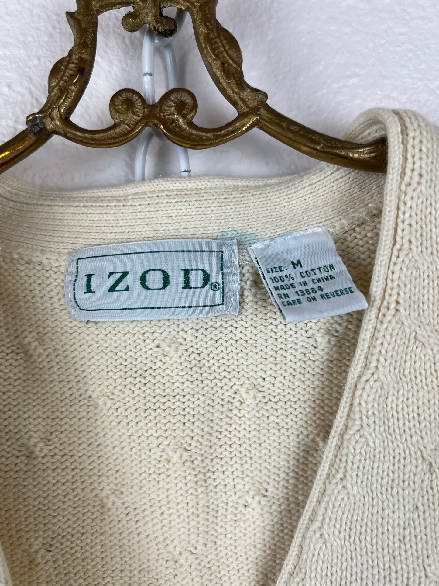 IZOD TEXTURED CARDIGAN