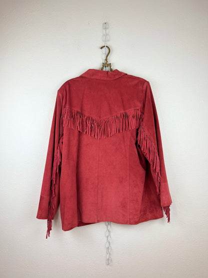 RED FRINGE LEATHER JACKET