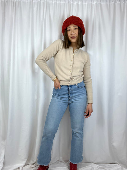 CROPPED TAN CARDIGAN