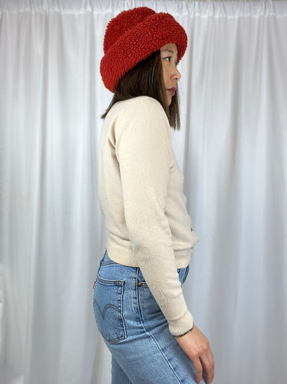 CROPPED TAN CARDIGAN