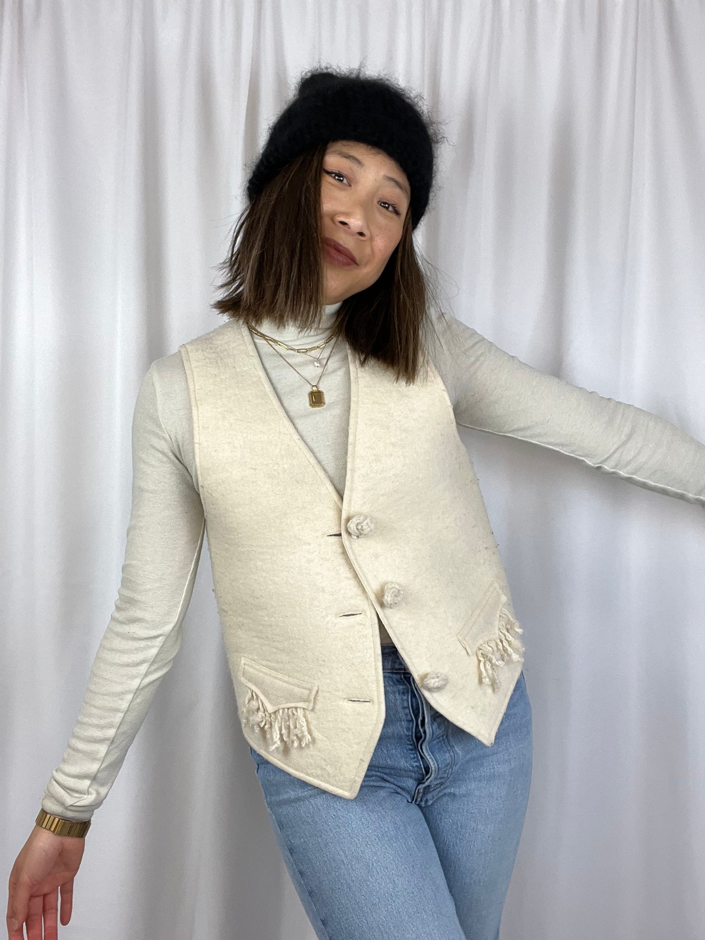 NWT HANDMADE LAMBSWOOL VEST