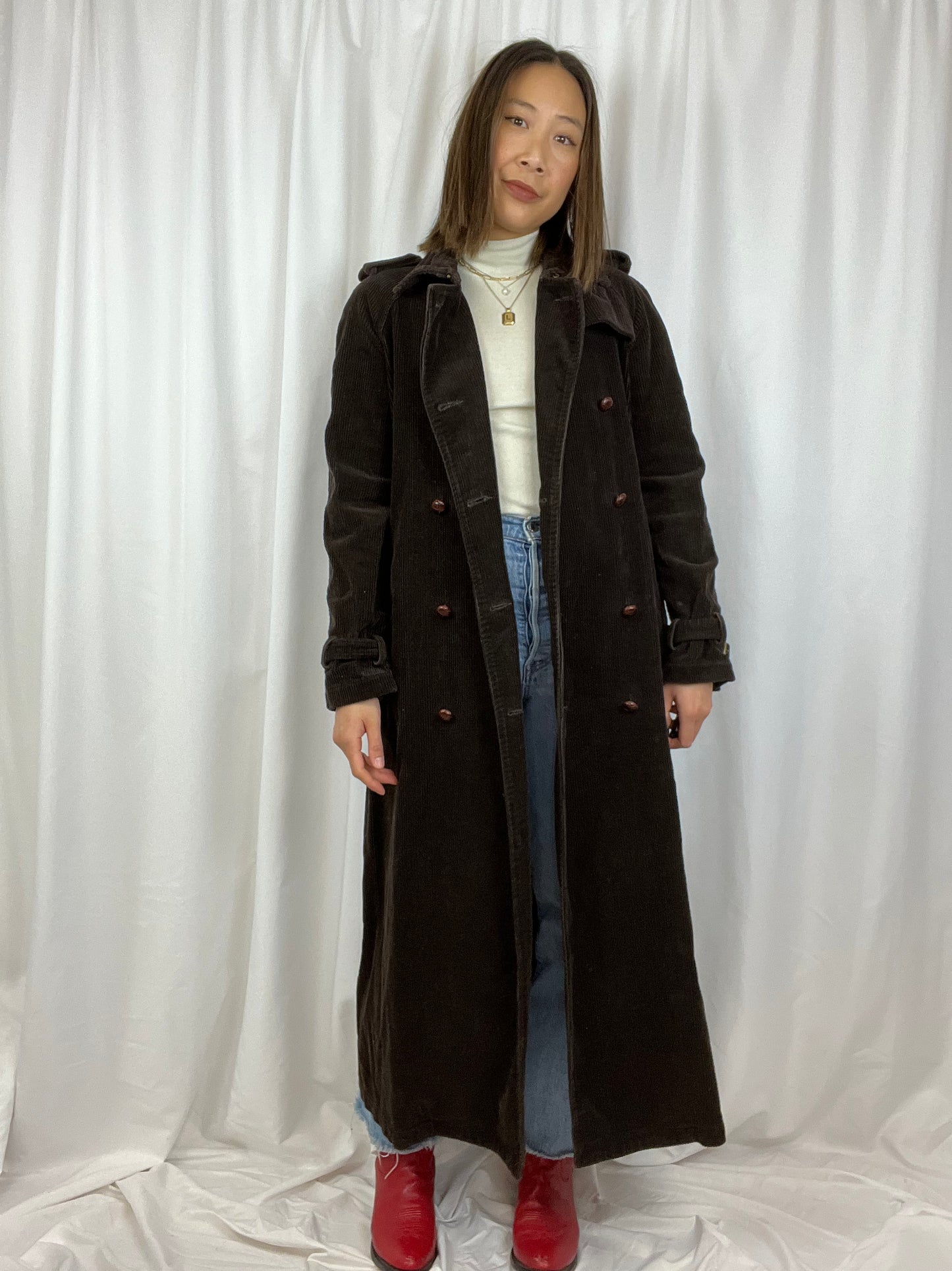 POLO JEANS CO CORDUROY DUSTER COAT