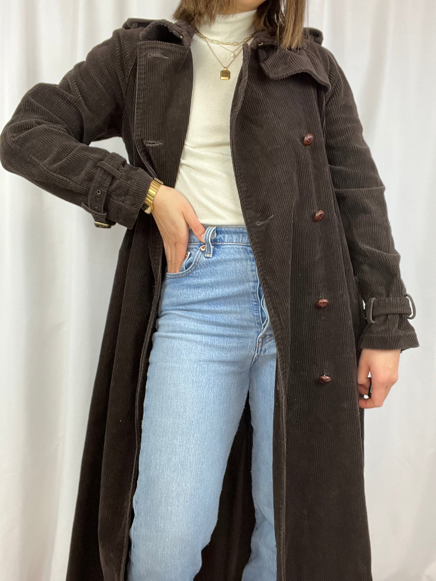 POLO JEANS CO CORDUROY DUSTER COAT