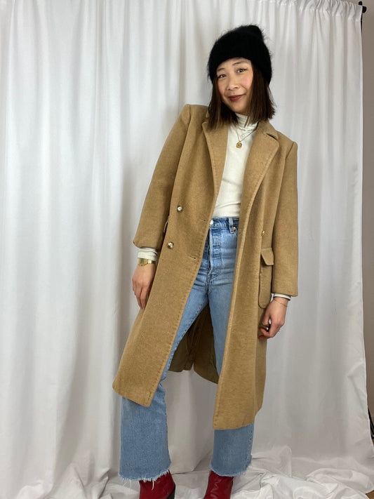 CAMEL HAIR PEACOAT