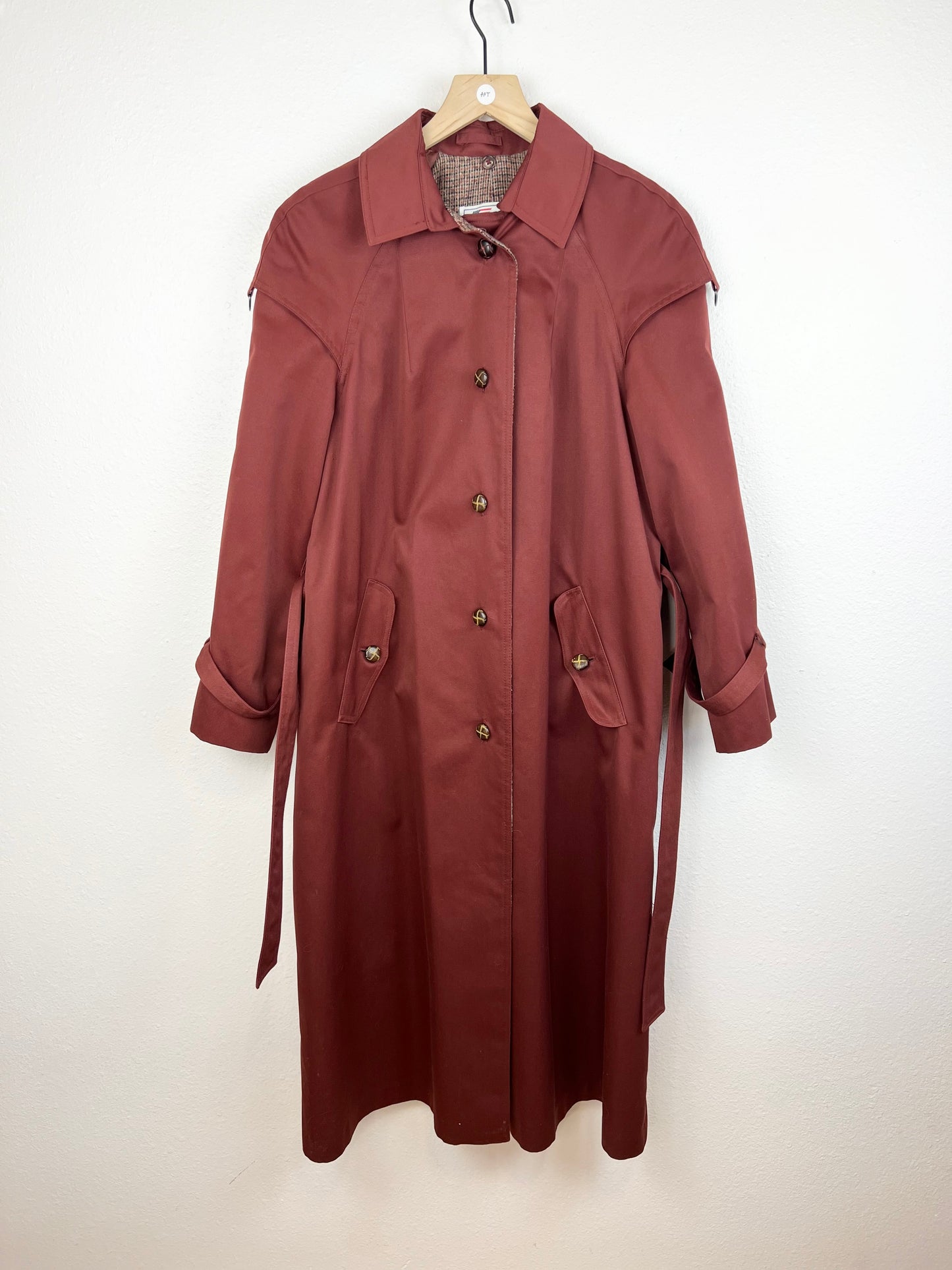 WINE RED TRENCH COAT