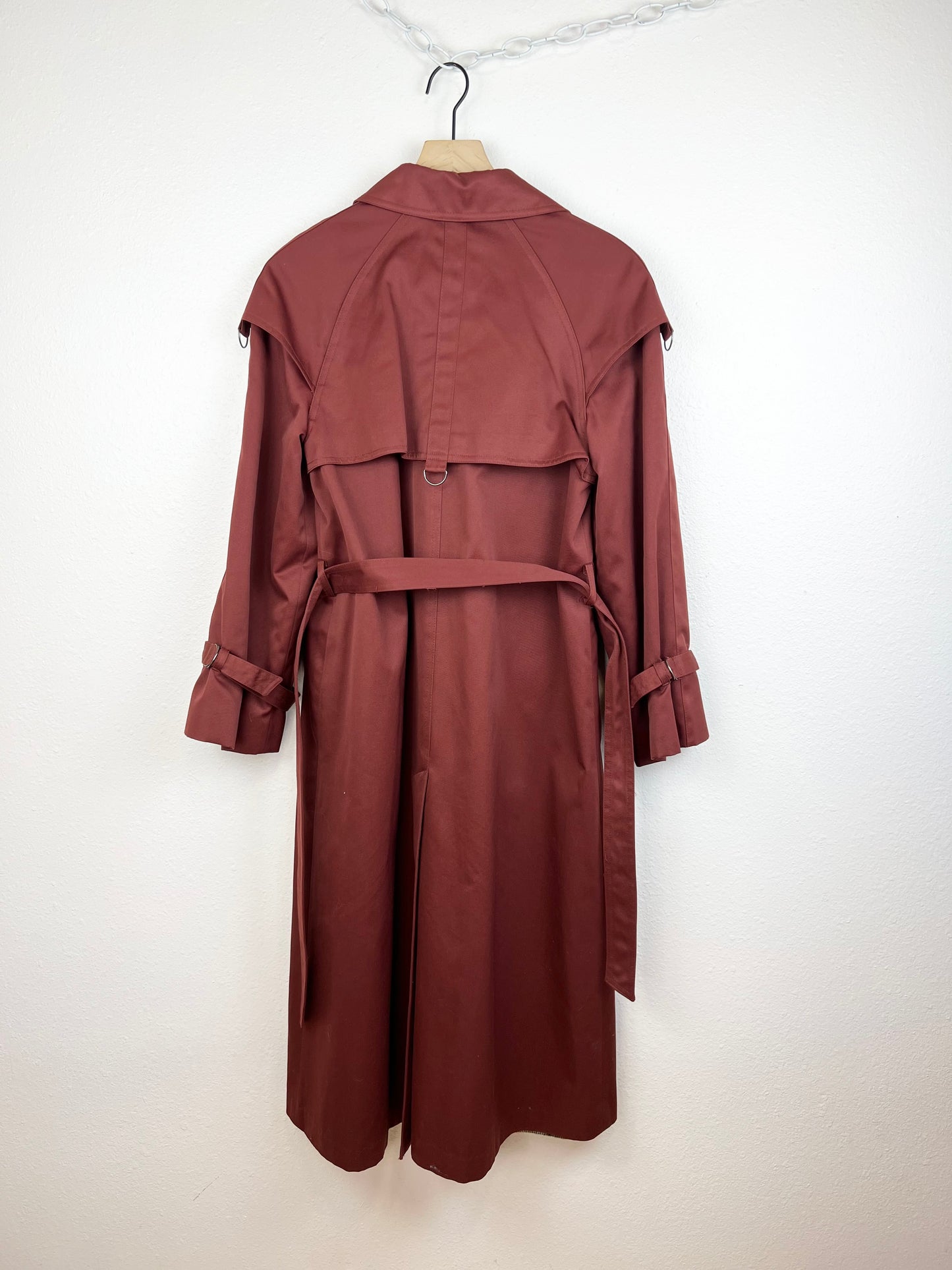 WINE RED TRENCH COAT