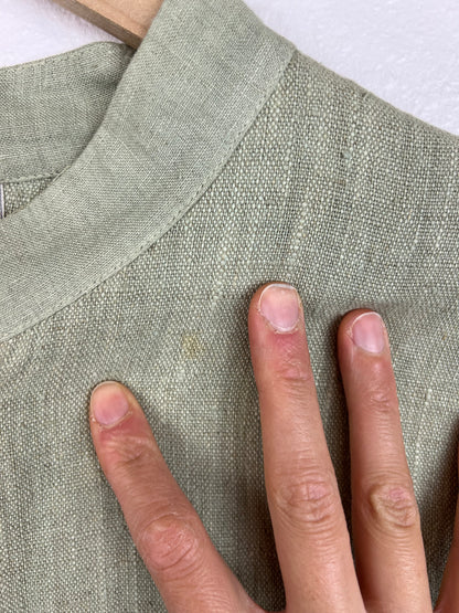 SAGE GREEN LINEN TOP