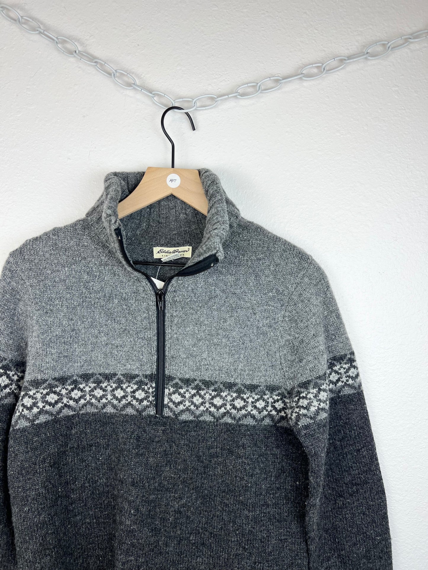 EDDIE BAUER HENLEY WOOL SWEATER