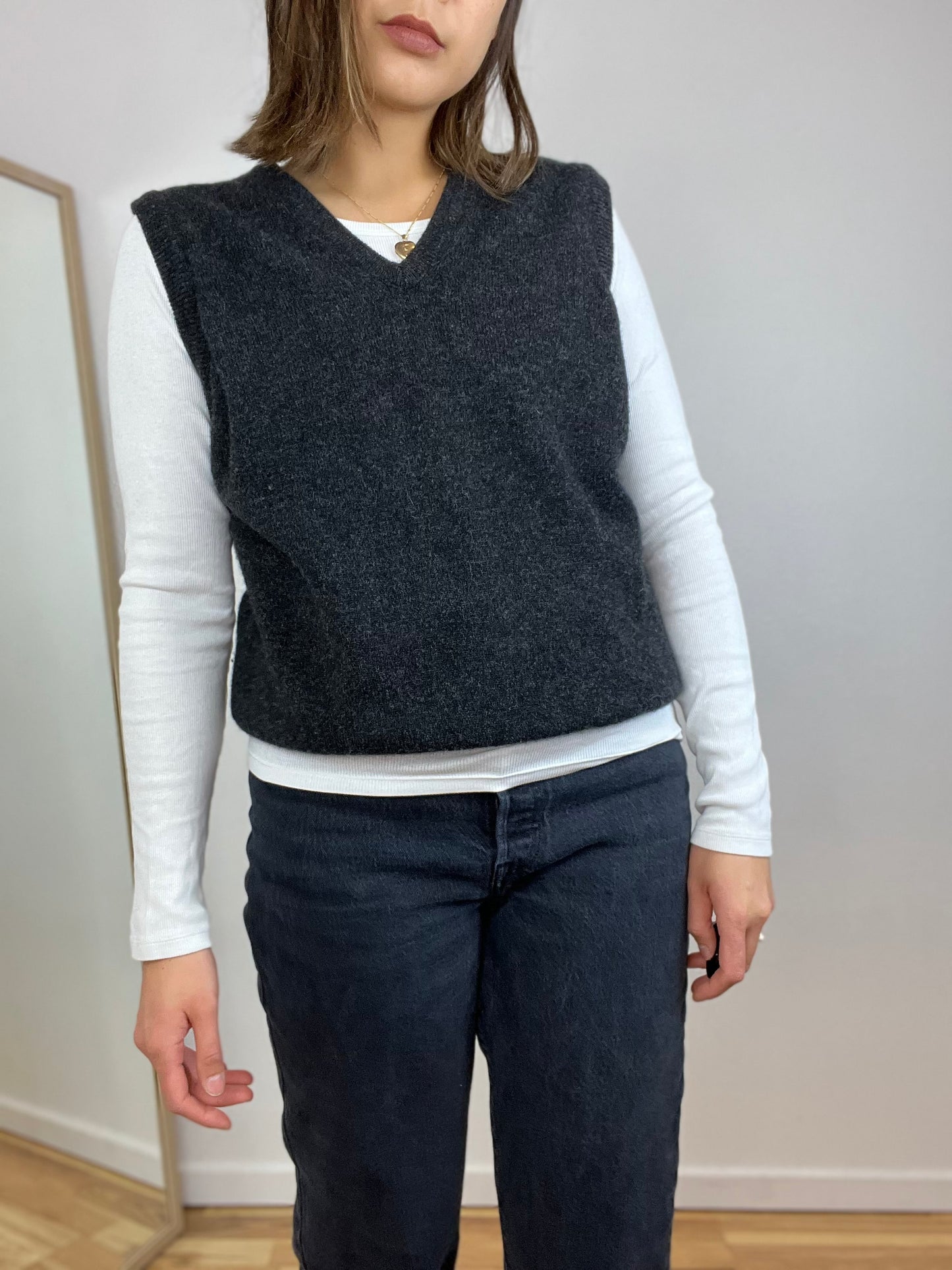 L.L. BEAN GREY SWEATER VEST