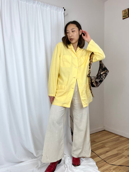 LIZ CLAIBORNE YELLOW CHORE TOP
