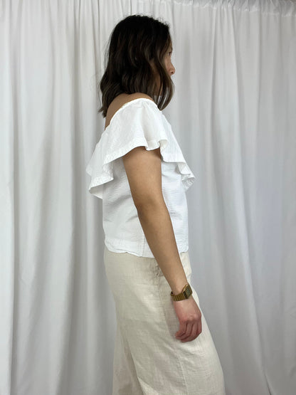 CUYANA SEERSUCKER FLOUNCE TOP