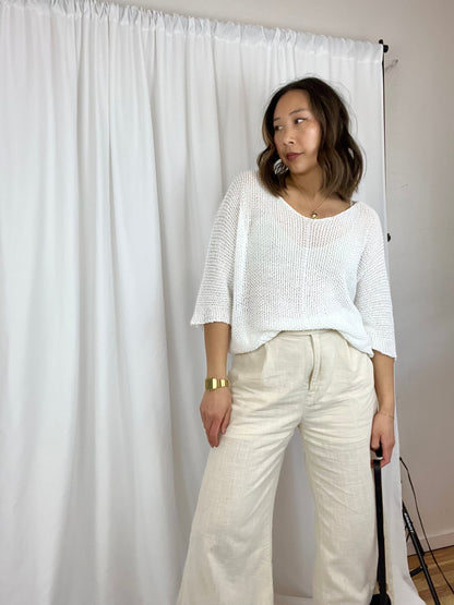 MEO MELI OVERSIZE OPEN KNIT TOP