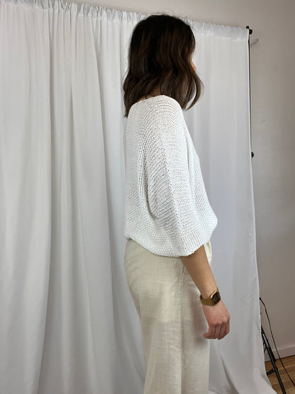 MEO MELI OVERSIZE OPEN KNIT TOP