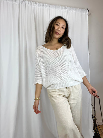 MEO MELI OVERSIZE OPEN KNIT TOP