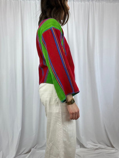 ARTISAN BELL SLEEVE COLOR BLOCK TOP