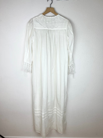 EILEEN WEST ROMANTIC LACE WHITE DRESS