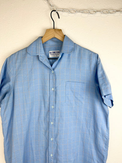 VINTAGE COLLARED PLAID SHIRT DRESS