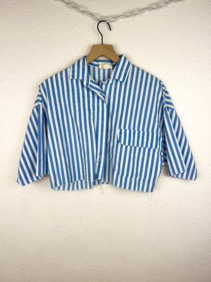 VINTAGE CUTOFF STRIPED CROP TOP